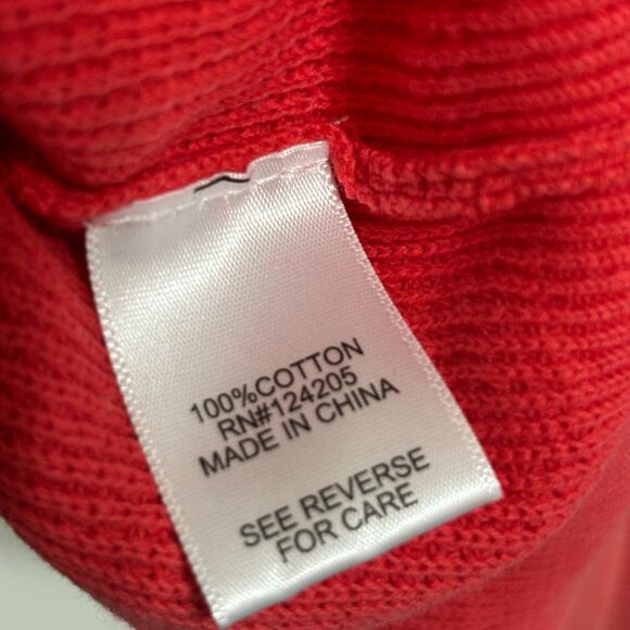 F/X Fusion Sweater Men's Sz M Apricot 1/4" Zip Waffle Knit - Picture 6 of 6